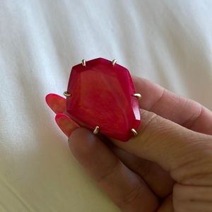 Kendra Scott Red “Megan” Cocktail Ring NWOT